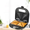 DMWD Home Mini Triangle Sandwich Maker 220V Bread Toaster Personal Breakfast Machine Frying Egg Tool Stainless Steel 750W 3