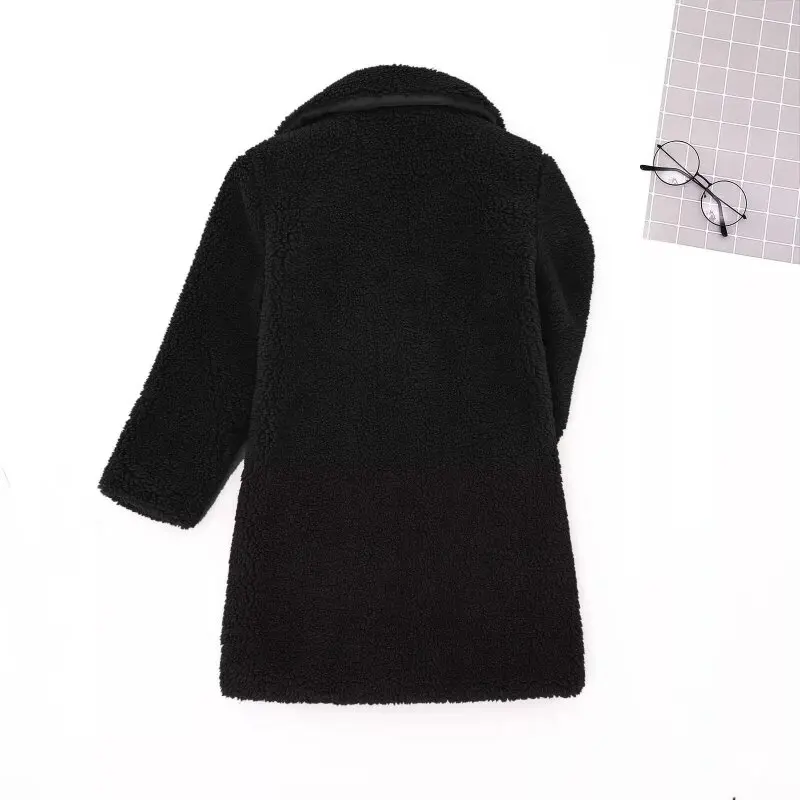 Children's Lamb Wool Cotton Coat Autumn and Winter New Baby Plush Thickened Hooded Jacket for Boys and Girls Warm Wool Sweater