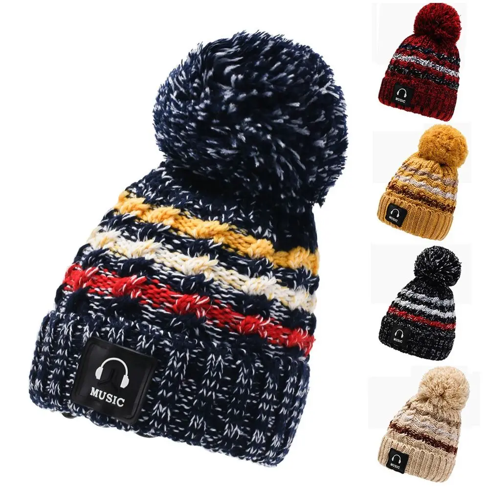 

Keep Warm Winter Hat Stylish Thickened Knitted Cap Beanie Hats Women Girls