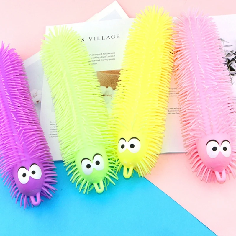 Worms Luminous Caterpillars Toys Light Up Octopus Balls Air-Filled Sensory Toy Christmas Stocking Party Decoration Gift
