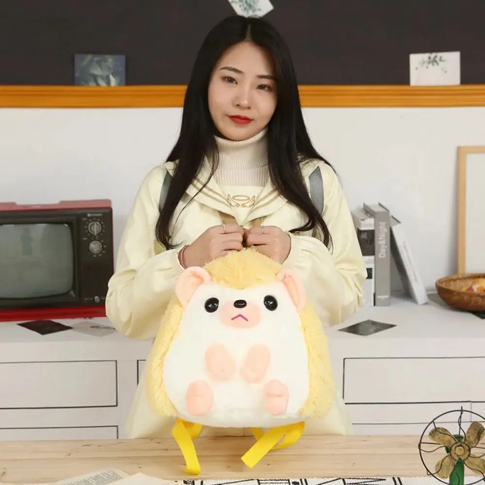Kawaii Cartoon Hedgehog Plush Backpack