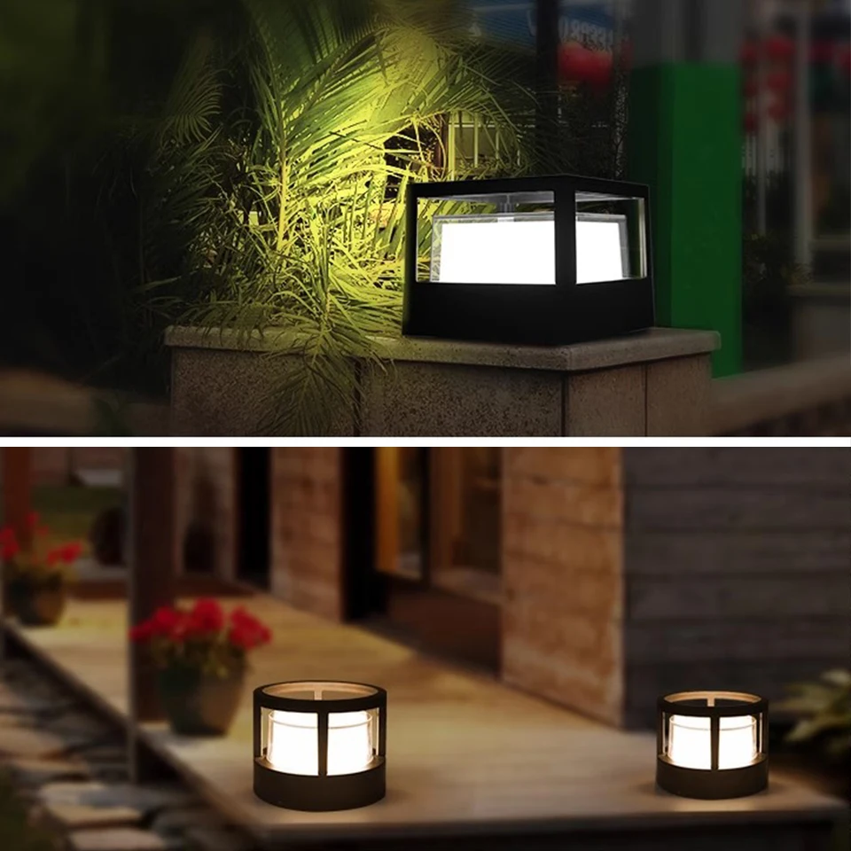 LED 벽 램프 센서, ABS 소재, 차가운 흰색, 따뜻한 흰색, PC 전등갓, 방수, 야외 장식, 6W, 12W, 85-265V