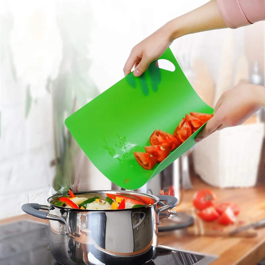 4PCS Flexible Plastic Non-slip Chopping Block - Cutting Board - Cutting Mats  with Food Icons Kitchen Tools 305*380mm - AliExpress