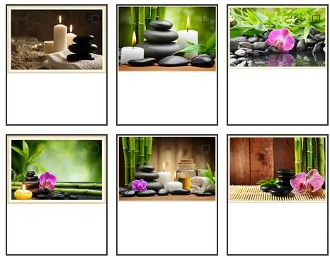 The New Wall Art Print Spa Stones Zen Painting Candles Orchid Flower Poster Wall Picture