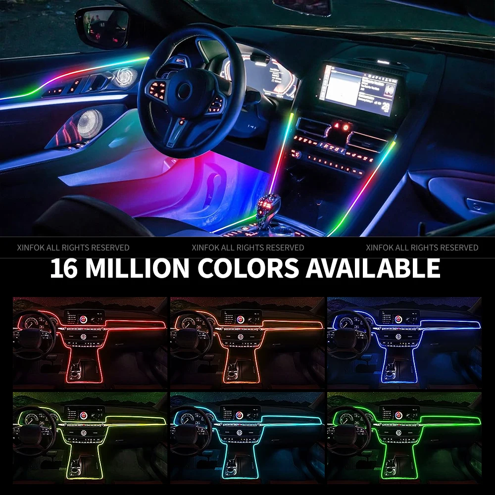 APP-Controlled LED Car Ambient Lights 5