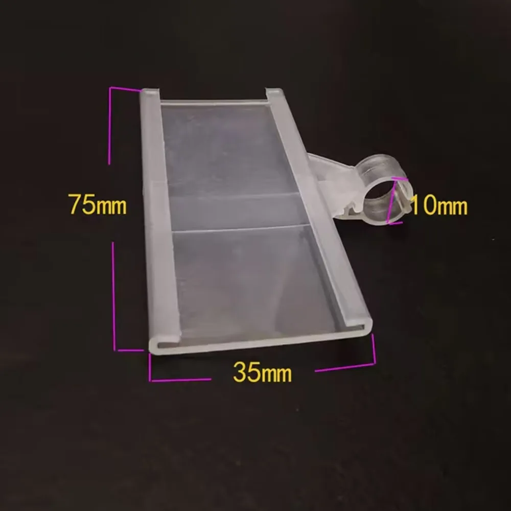 20pcs Plastic Price Signage Label Display Hook Hanging Tag Holders Supermarket Shelf Single Wire Rack