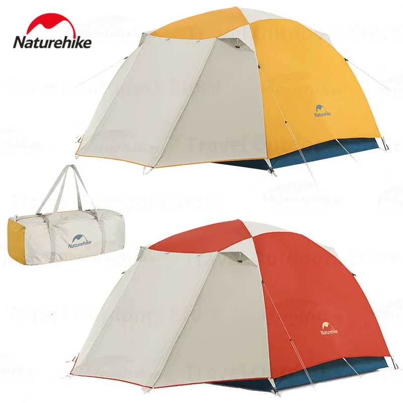 

Палатка Naturehike купольная кемпинговая палатка двухслойная на 2-3 человек, для походов на открытом воздухе, 210T полиэстер, дышащая, UPF50 + YUNCHUAN PRO