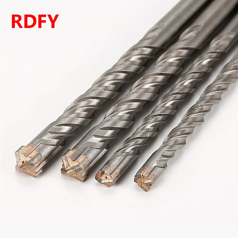 5pcs file drill bit file set drill bit grinder drill bit for wood carving tools 1 4 round shank rotary milling cutter set 200mm cross drill bit Rotary drill bit Concrete drill bit 6-25mm SDS-PLUS round shank. For drilling through walls and stones