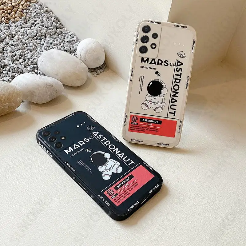 Adorable Astronaut Cartoon TPU Phone Case - Space Theme Cover