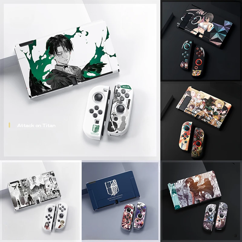 Oled Joy Con Aot Nintendo Switch Attack On Titan Anime Case Joycon  Protective Shell Cover For