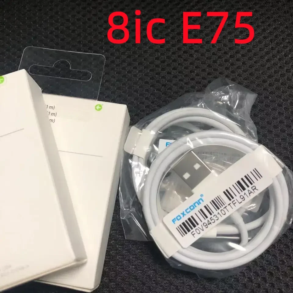 

10Pcs/Lot Original 8ic E75 Chip USB Data Cable Fast Charging Cable For iPhone XS Max XR 8 7 6S Plus With Retail Box