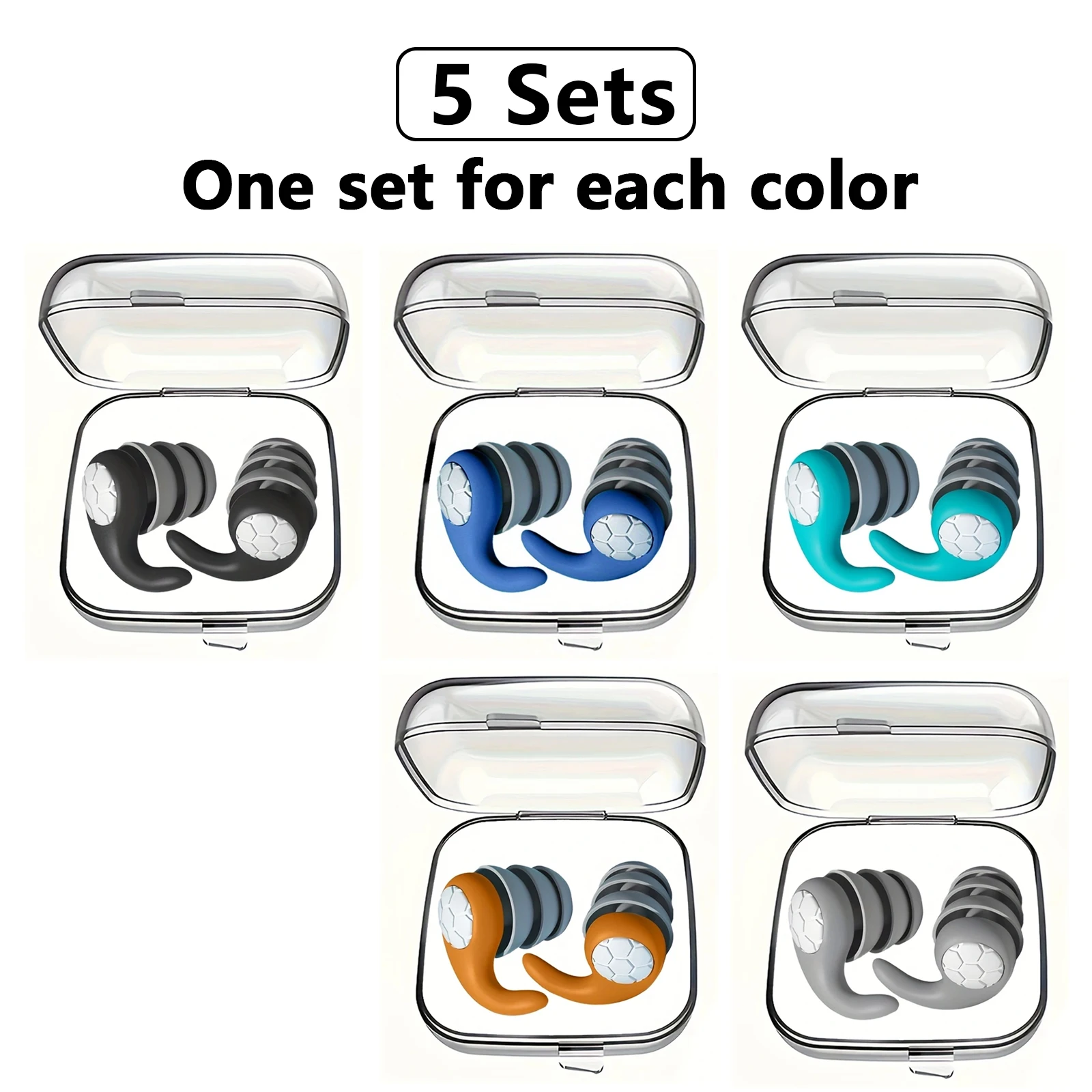 Soft Silicone Earplugs - Noise Canceling, Comfortable Fit for Sleep and Swimming