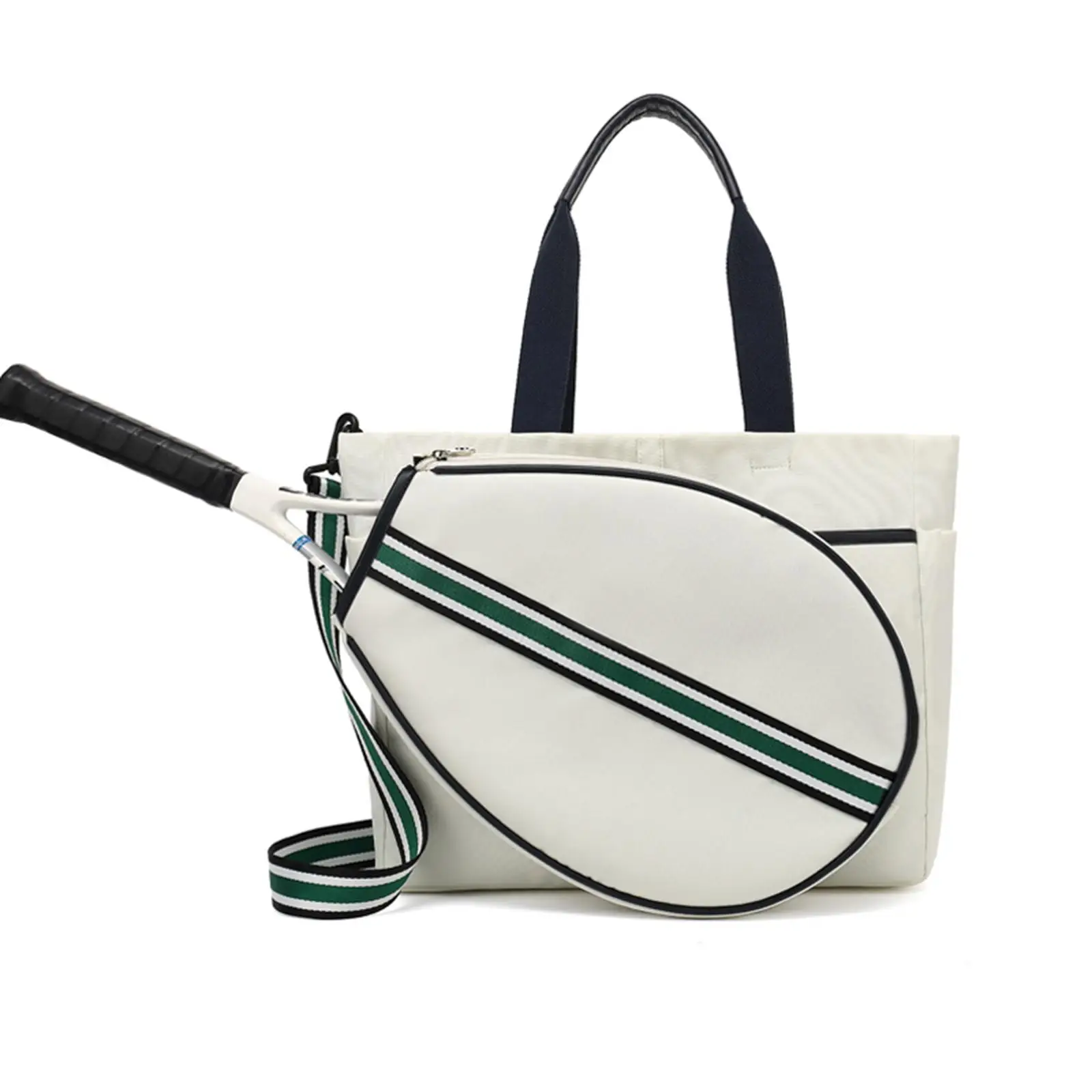 Tennis Tote Bag Multipurpose Tennis Racket Shoulder Bag Racket Duffel with Detachable Shoulder Strap Rucksack Tennis Racquet Bag 5