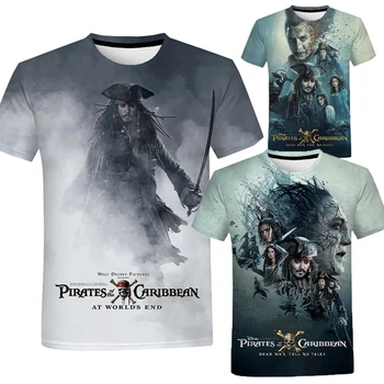 Summer Fashion Caribbean Pirates 3D Printed Men's and Women's Fashion Casual Fun Street Wear T-shirt 1