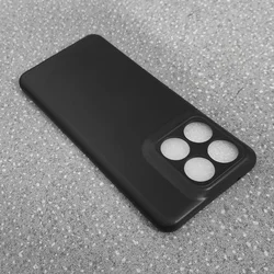 Sleek Black Matte Silicone Case - Soft TPU Slim Protective Cover with Bumper for Motorola Moto Edge 70 Pro (Black)