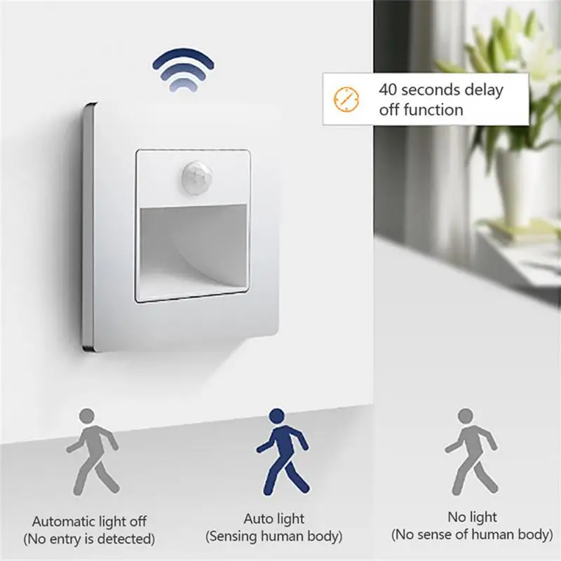

Infrared Human Body Underground Lamps Sensing Floor Lamp Switch Wall Foot Lamp Desk Step Lamp Embedded Corridor LED Light Neon