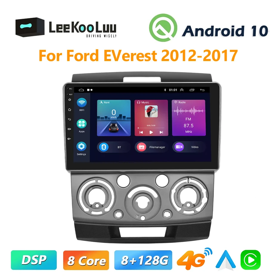 

Автомагнитола LeeKooLuu, 2 Din, для Ford EVerest 2012 2013 2014-2017, Android, мультимедийный плеер, 4G, Wi-Fi, DSP, беспроводной Carplay