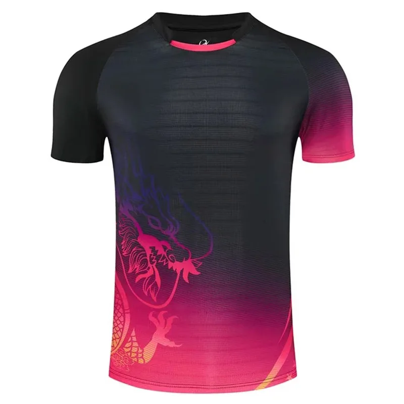 Chinese Dragon Tennis Shirts Men Women Kids Badminton tshirts for Boys table tennis Shirt Girls Ping Pong Jerseys Badminton