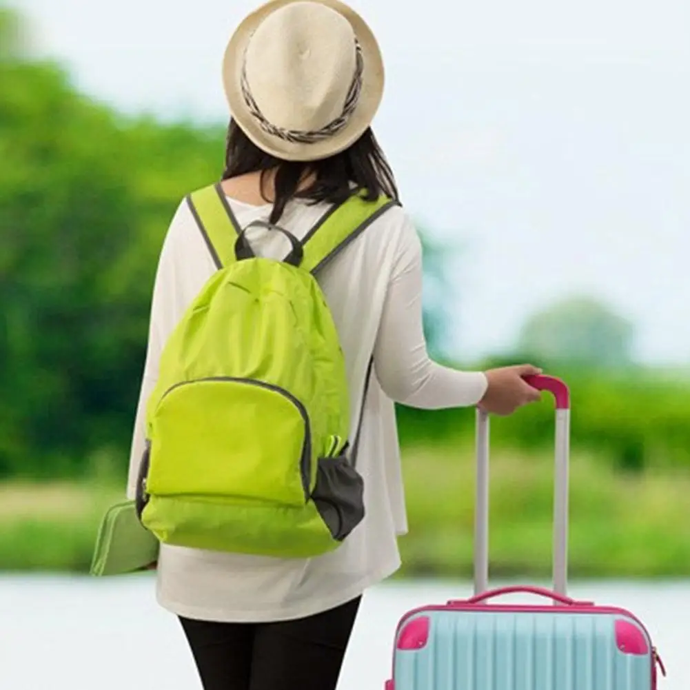 حقيبة ظهر قابلة للطي لتسلق الجبال في الهواء الطلق، خفيفة الوزن من النايلون المقاوم للماء للسفر، حقيبة نهارية رياضية ذات سعة كبيرة