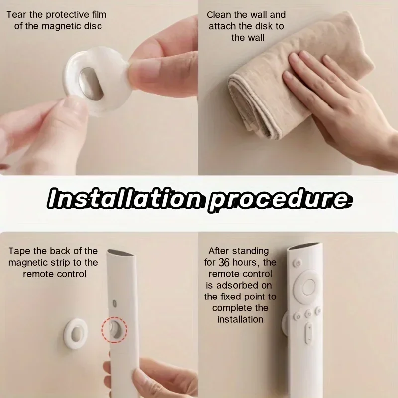 1/3/6/12pc Magnetic Remote Control Holder Wall Mount Adhesive Remote Control Holder Strong Hold TV Remote Holder For Home Office