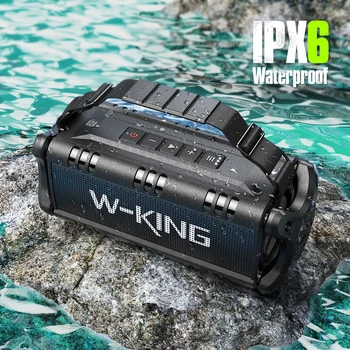 W-KING Bluetooth Speaker, 90W Peak 50W RMS IPX6 Waterproof Loud Speakers Bluetooth Wireless, Large Outdoor Portable Speaker 5