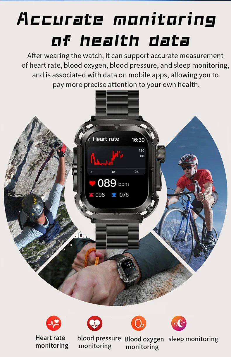 Smartwatch med bluetooth-samtal och träningsspårare för sport_voghion.com
