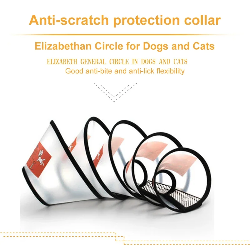 Vivifying Cat Cone Adjustable Recovery Pet Cone Lightweight Plastic Elizabethan Collar For Cats Dogs Pet Accessories pet collar