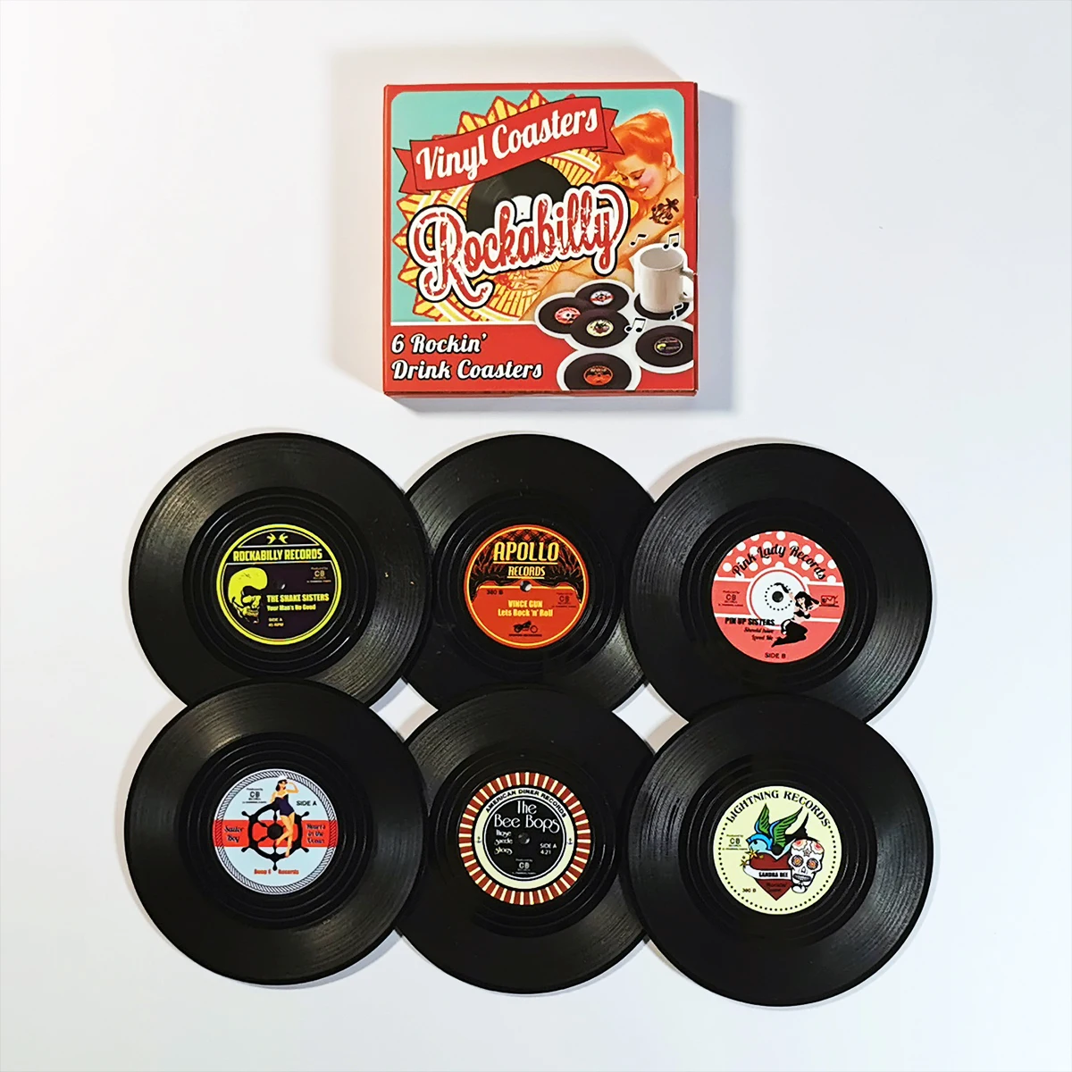 6 Pcs 4.2inch Kitchen Coasters Tableware Retro Black 7 S9550fc8b315343968ba1f929c3ba9f02O