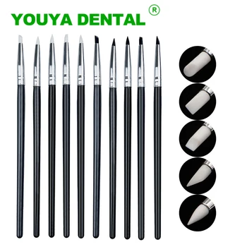 5 pz/borsa penne per pennelli in resina dentale strumento per denti in Silicone per modellare i denti in porcellana di cemento composito adesivo strumenti per dentisti 1