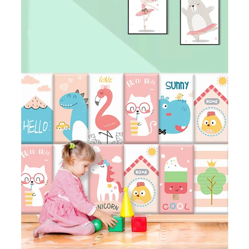 

Children's Room Kindergarten Wall Decoration Self-adhesive Wall Skirt Stickers Bedside Soft 3D Anti-collision Wall Stickers