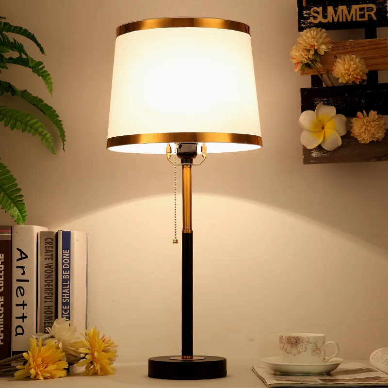 

North European and American style bedroom desk stay wire table lamp creative living room small table lamp room bedside lamp