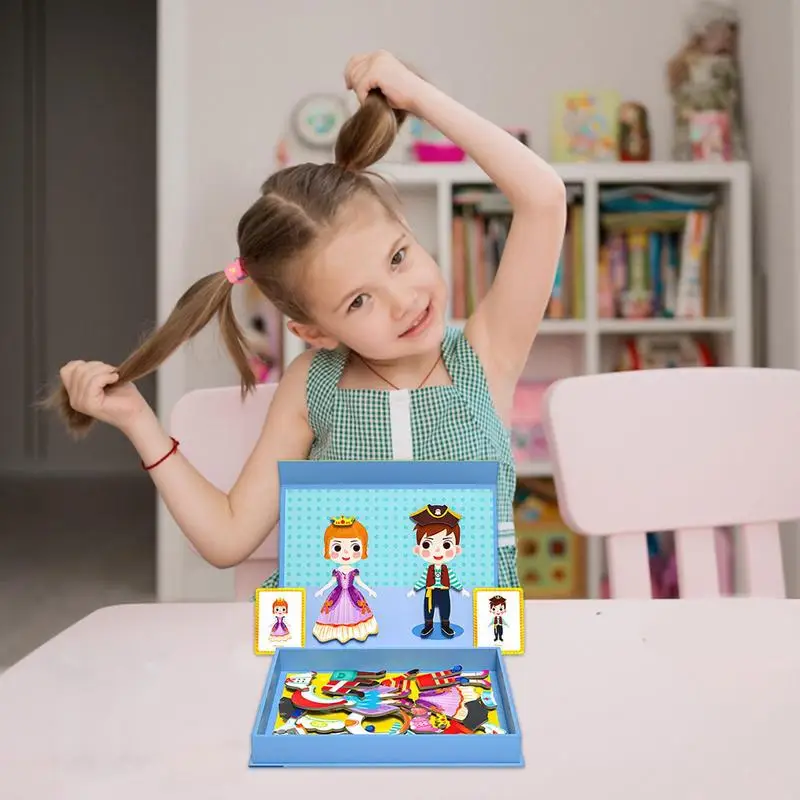 Kids Magnetic Puzzles Girls Montessori Magnetic Jigsaw Toy Funny And Creative Jigsaw Puzzle Toy For Home School Traveling