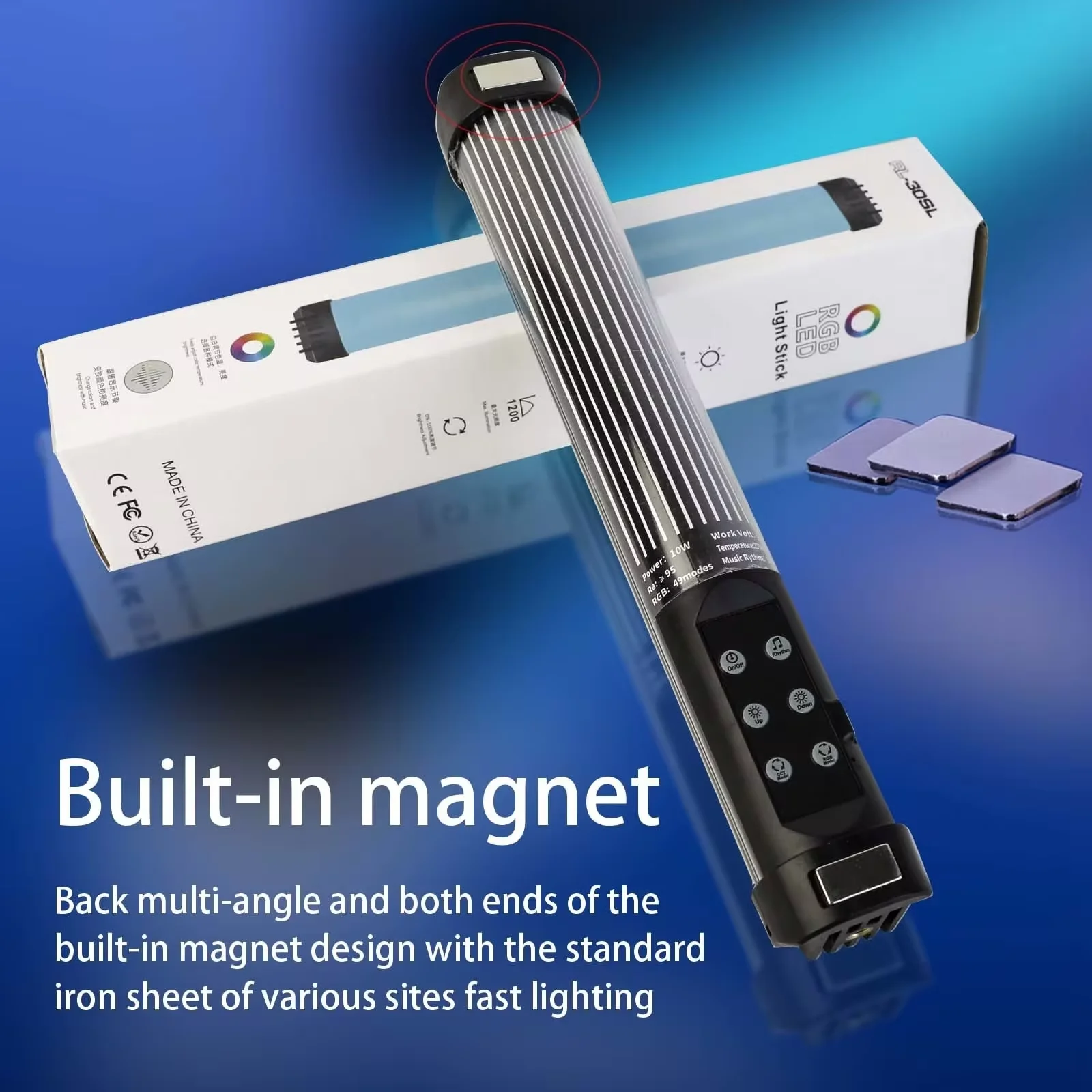 Description Picture 3 of itemMini Handheld LED RGB Light Stick Magnet Photographic Lighting 2700-7500K Photography Fill light Lamp For Video Vlog YouTube