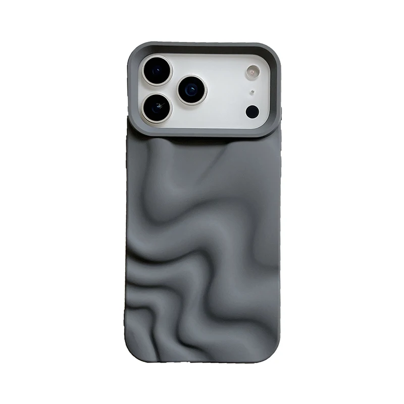 Stylish 3D Bump Wave Shiny Pink Phone Case Cover