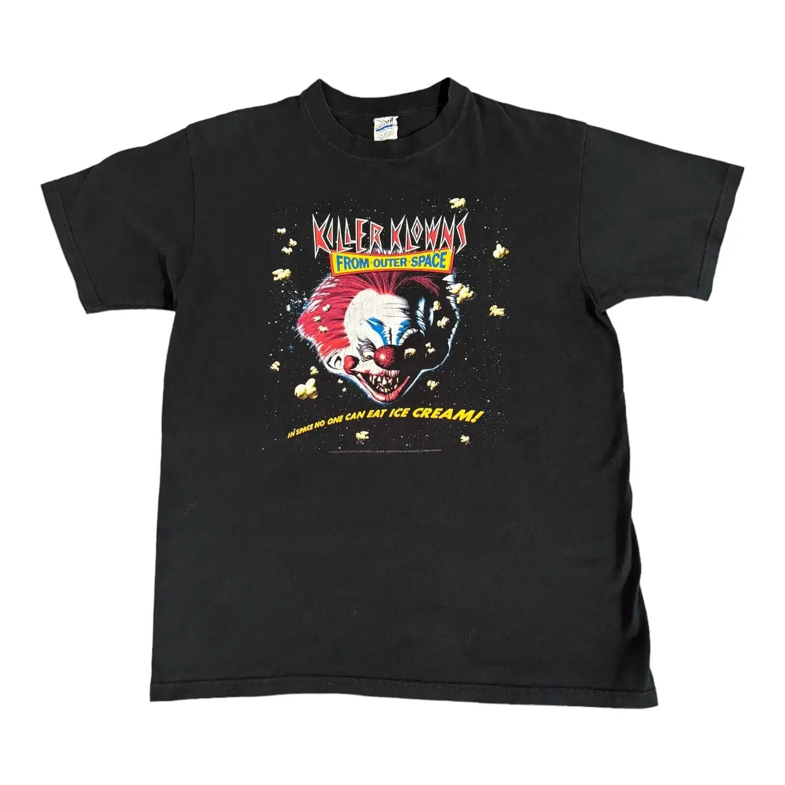 Killer Klowns From Outer Space Vinatge T Shirt Black Large Sci Fi Horror Maniche Lunghe O Corte