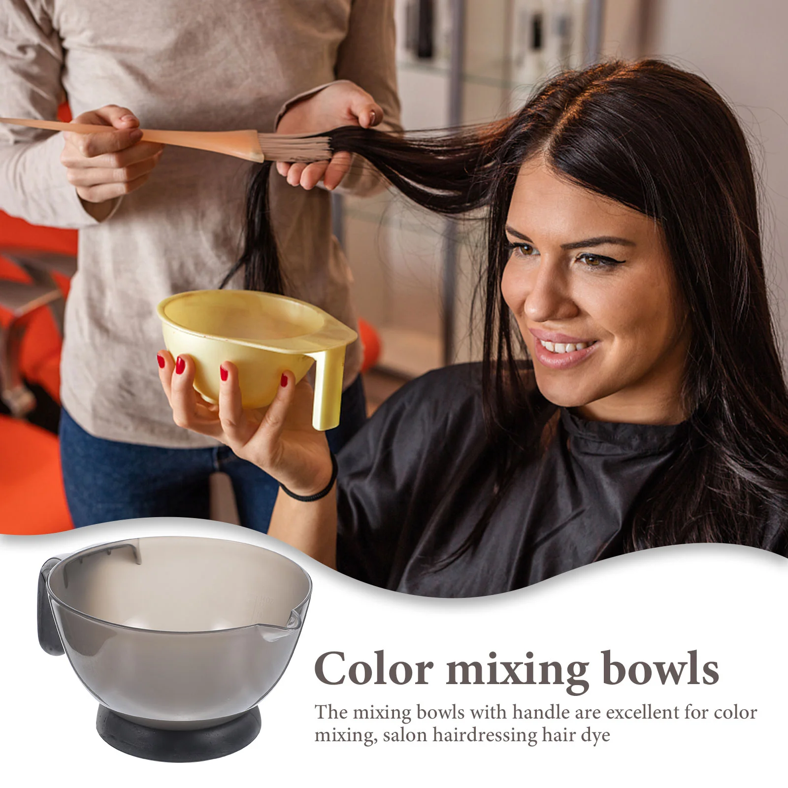 Hair Color Bowl Hair Mixing Bowl For Hair Saloning Bowls Hair Color Mixing Bowls Mixing Tint Bowls Handle Diy Oil Treatments images - 6