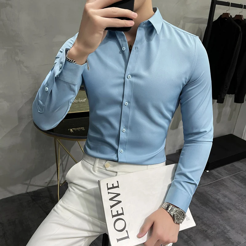 England Style Mens Slim Fit White Tuxedo Shirt With Pleated, 50 OFF