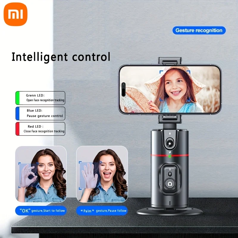 

Держатель для телефона Xiaomi с автоматическим отслеживанием портативный все-в-одном умный монопод для селфи с поворотом на 360 градусов крепление для телефона видео Vlog прямая трансляция