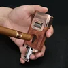 2024 Unique Cigar Lighter With V Cutter Cigar Holder Double Jet Flame Butane Refillable Torch Lighter Luxury Cigar Accessories 3