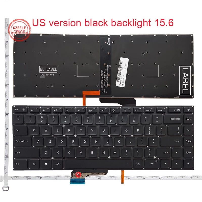 

US/RU/SP English New Backlit Keyboard for Xiaomi Mi notebook Pro 15.6 inch air 9Z.NEJBV.101 NSK-Y31BV 171501 mx250 TM1701 181501