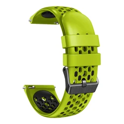 Enhanced Silicone Wristband Replacement for Men's Smartwatch - Sport Style Strap (Green black)