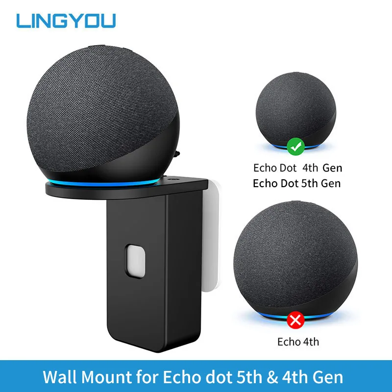 LINGYOU – support mural pour Alexa Echo Dot 4, support permettant de gagner  de l'espace, assistant pour haut-parleur intelligent, accessoire -  AliExpress