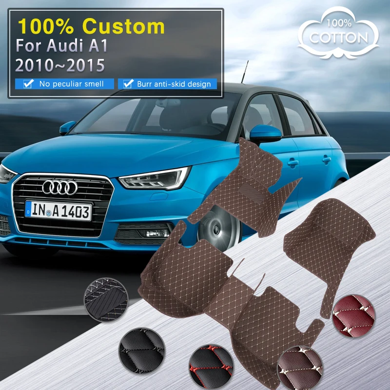 

Car Mats For Audi A1 8X 2010~2015 Floor Rug Auto Interior Parts Carpet Pad Luxury Leather Mat Set Car Accessories 4 door 2011