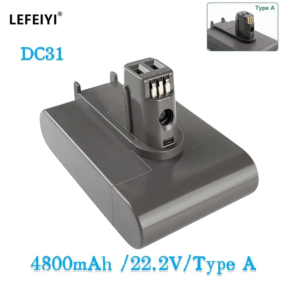 Adatto Per Batteria Per Aspirapolvere Dyson Dc31, Dc34, Dc35, Dc44, Dc45 (Tipo A) 4800Mah 22.2V Li-Ion