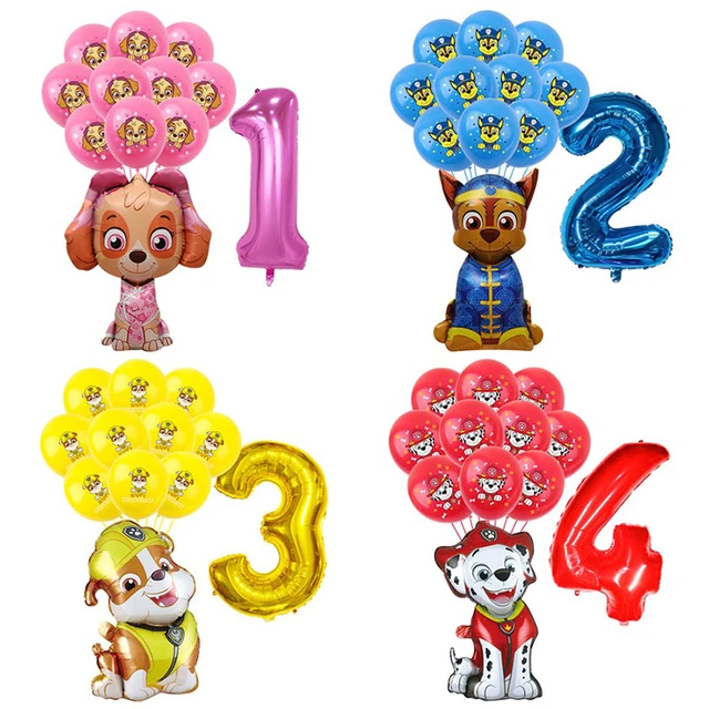 4 Años Globos Decoracion Niños Cumpleaños,Patrulla Canina Decoracion Cumpleaños  Niño niña,Decoracion Fiesta 4 Cumpleaños,Niños Cumpleaños Fiesta Globos de  Papel de Aluminio (4 Años) : : Hogar y cocina