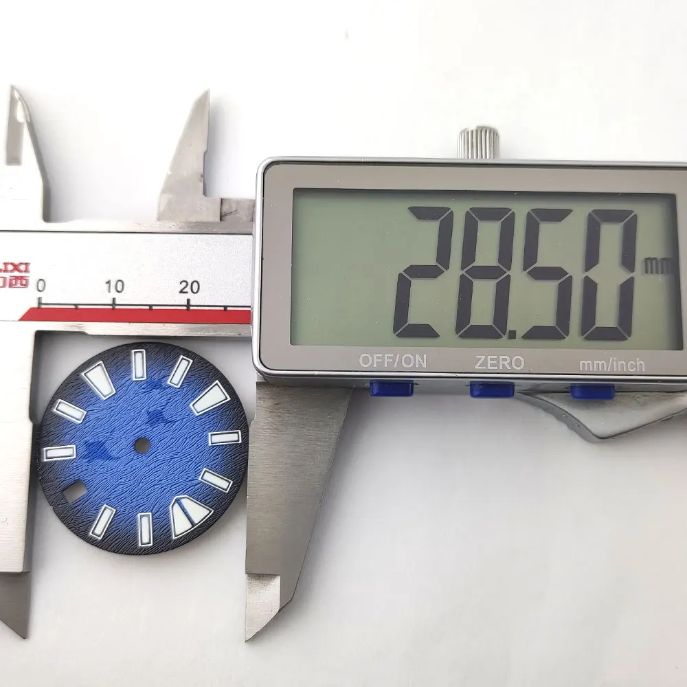 Custom White, Black, and Blue Dial with Green Luminescence