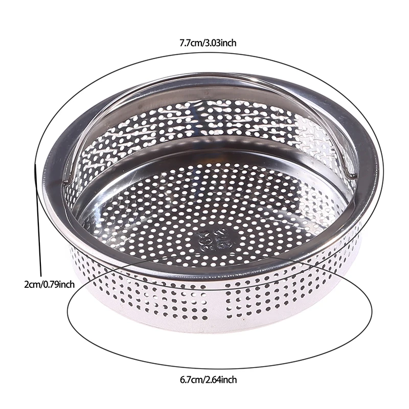 

1Pc Stainless Steel Kitchen Sink Strainer Mesh Sink Strainer Filter Floor Drain Waste Drain Tool With Handle Kitchen Accessories