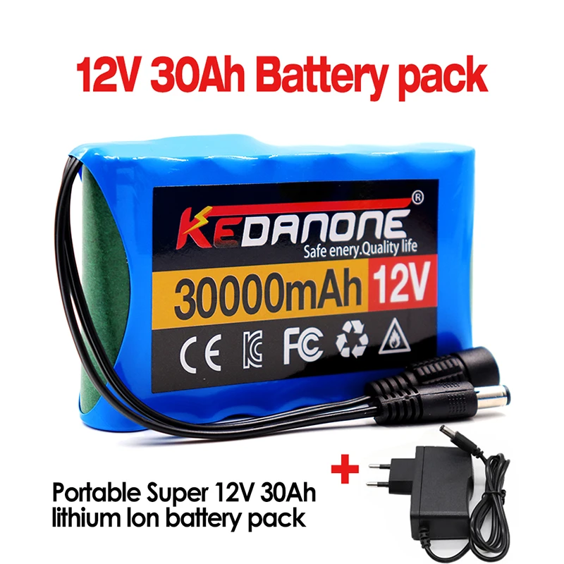 12V 30000mah Battery NEW Portable Super Rechargeable Lithium Ion