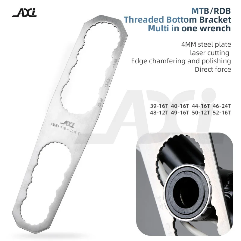 

AXI Mountain Highway Vehicle Hollow Center Axle Eight in One Wrench Hollow Center Axle Disassembly and Installation Wrench 39-52