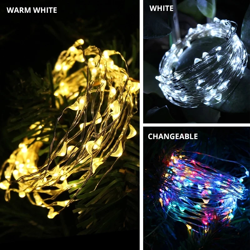 LED Solar String Lights Outdoor Waterproof Fairy Garland Solar Powered Christmas Wedding Garden Balcony Street Decoration Light solar led street light